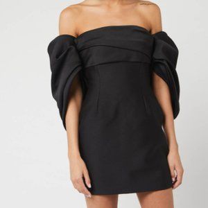 NEVER-WORN Solace London Elina Black Mini Off-Shoulder Dress